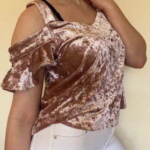 Pink Velvet Top